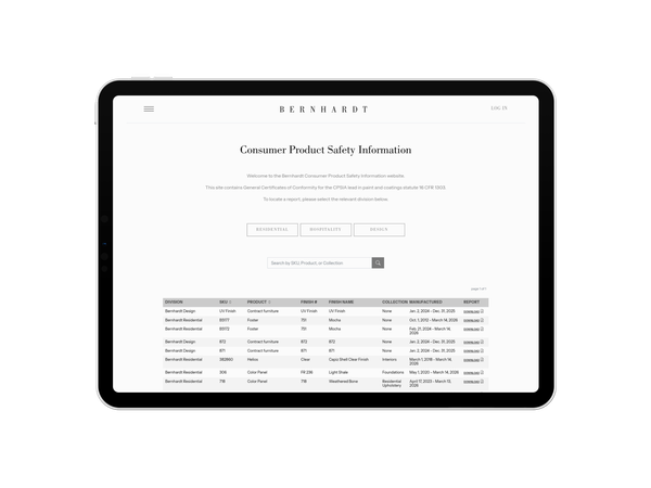 Bernhardt CPSIA Website