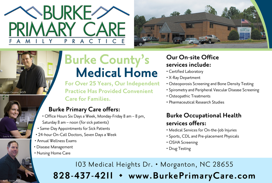 Burke Primary Care advertising