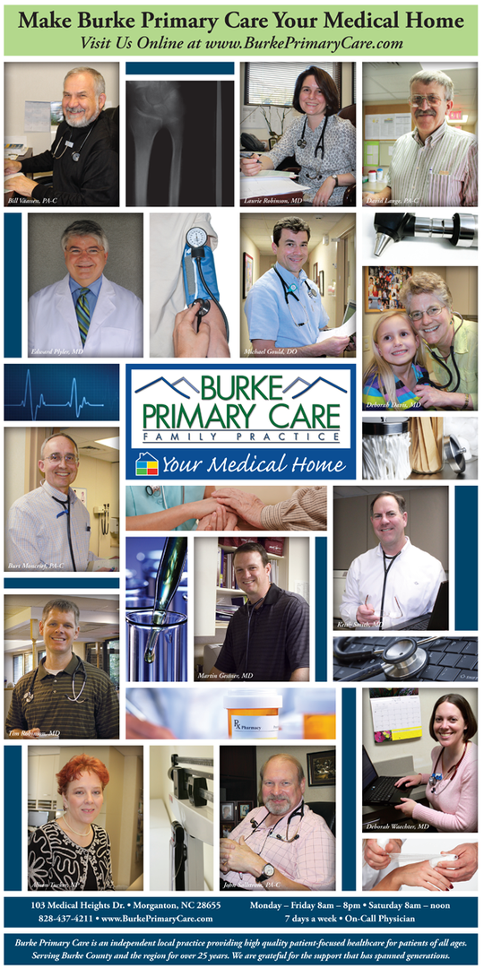 Burke Primary Care color newspaper ad