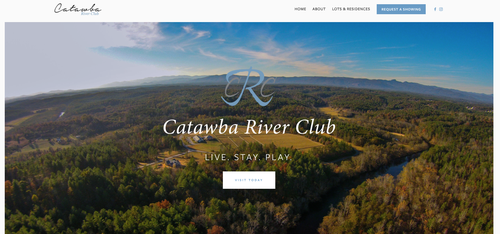Catawba River Club, New Website, Home Page