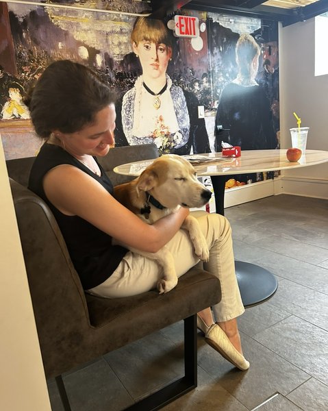 Jean VanNoppen Patton and Abby at VanNoppen Marketing