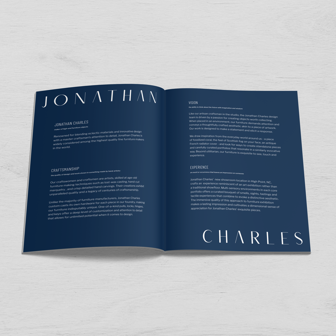 Jonathan Charles Catalog Vision Spread