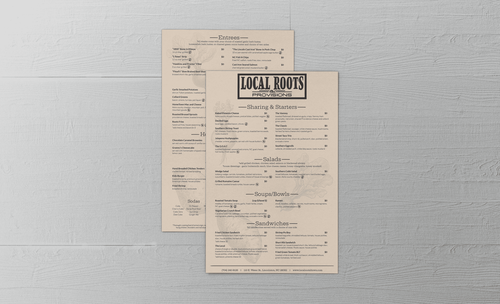 Local Roots Menus