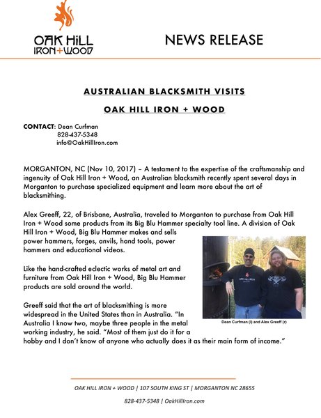 Oak Hill Iron + Wood