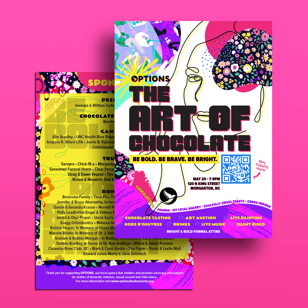 Art of Chocolate Fundraising Event Invitation Design