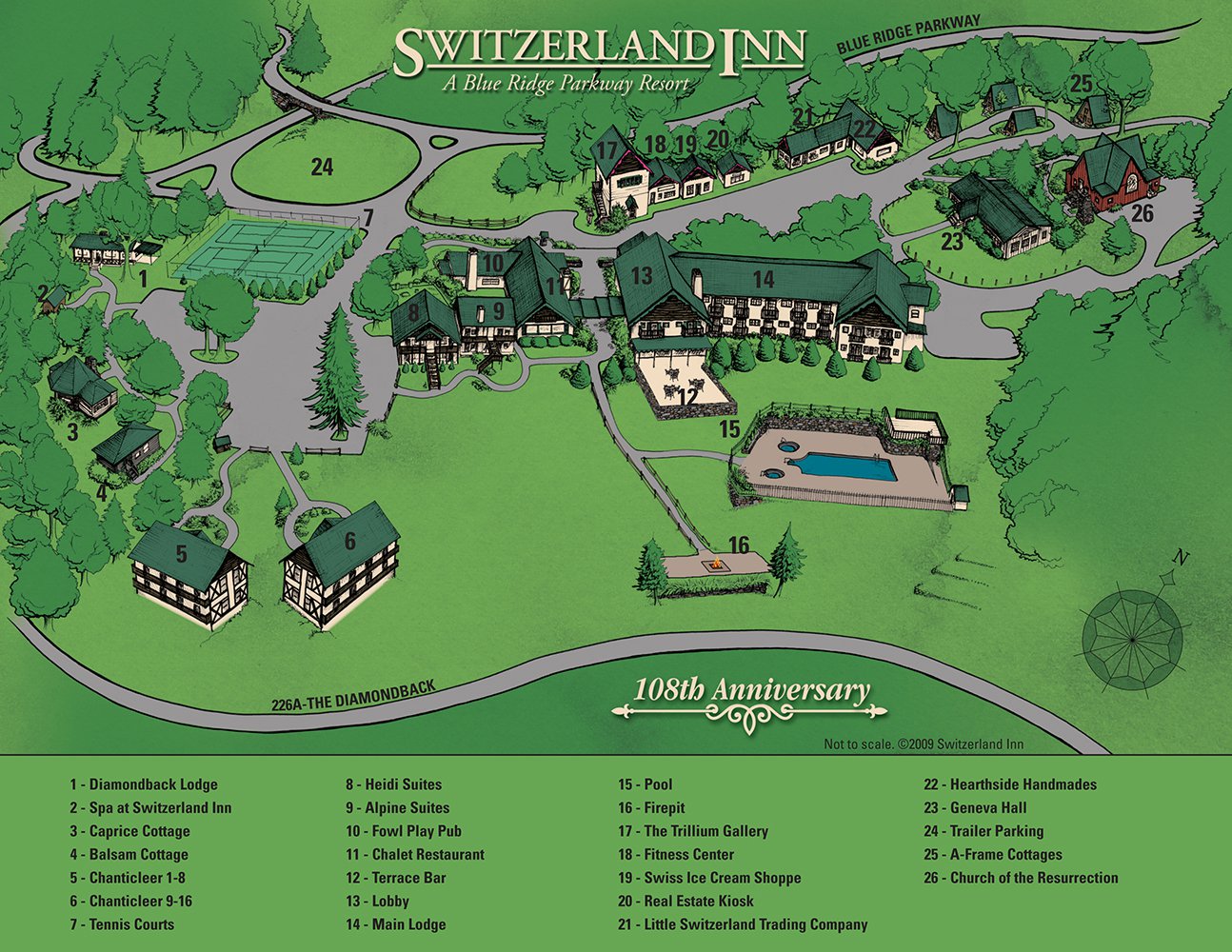 Switzerland Inn map