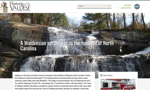 Town of Valdese Launches New Website from VanNoppen