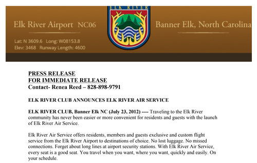 Elk River Airport pr