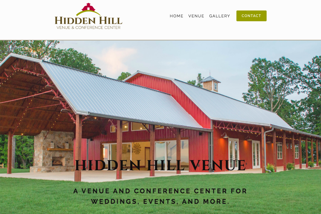 Hidden Hill Venue Website