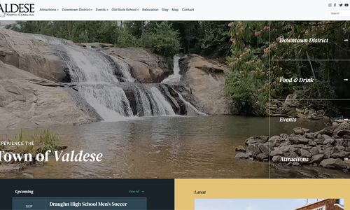 Valdese Tourism launches new website by VanNoppen Marketing