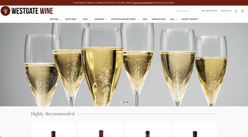Westgate Wine eCommerce Website