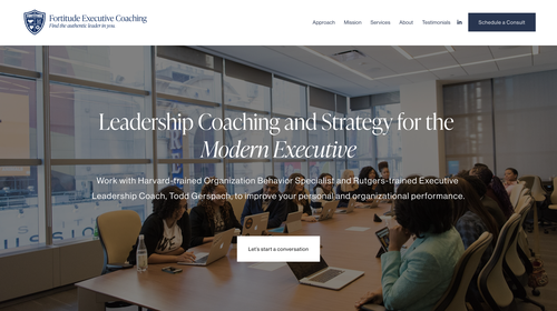 Fortitude Executive Coaching Website