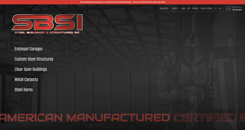 Steel Buildings & Structures Custom Manufacturing Website