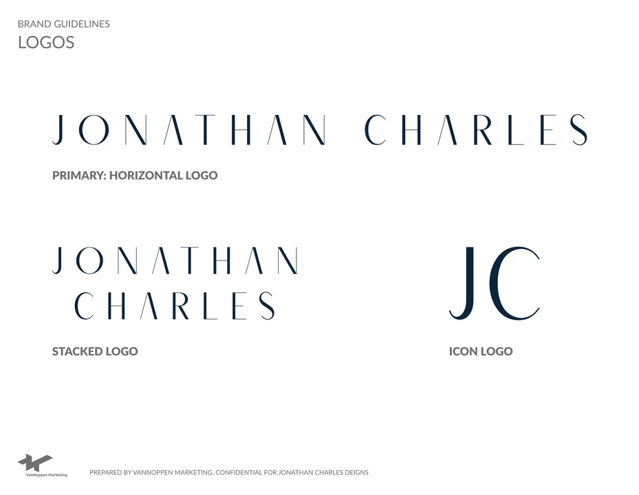 Jonathan Charles Logo Brand Guidelines