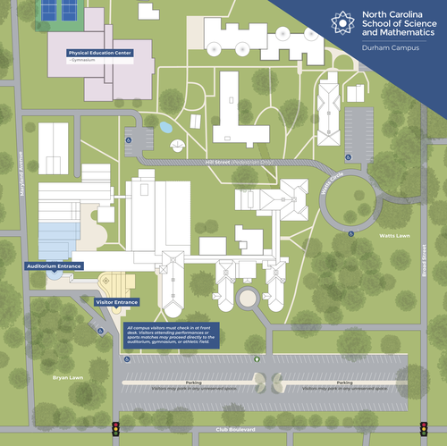 NCSSM Durham Campus Map