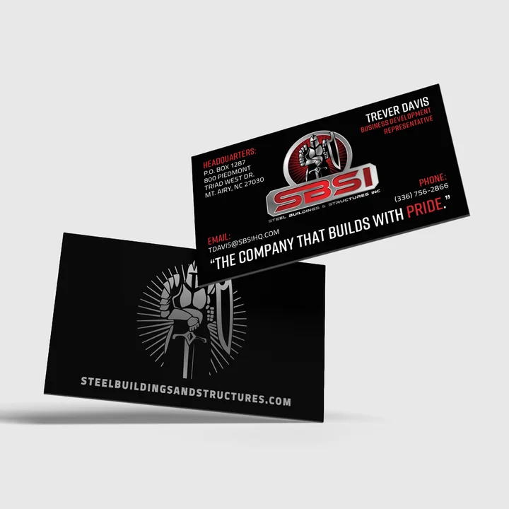 Metal Buildings business card design