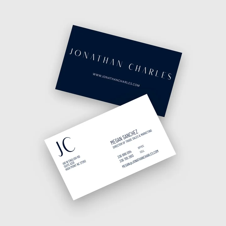 Jonathan Charles business card design