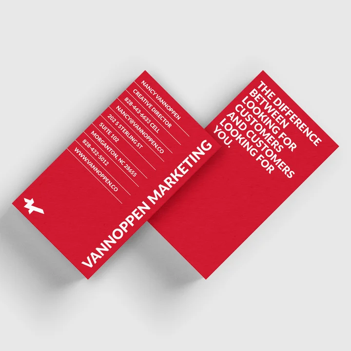 VNM red business card design