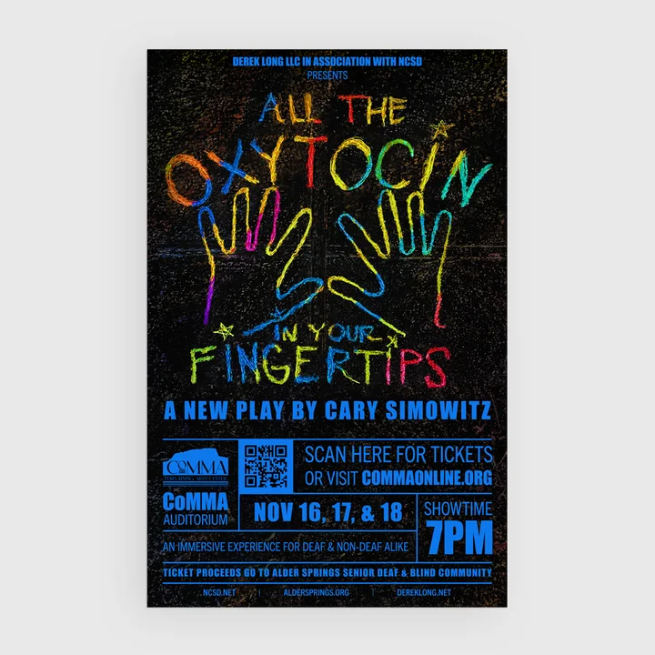 All the Oxytocin theater performance poster design