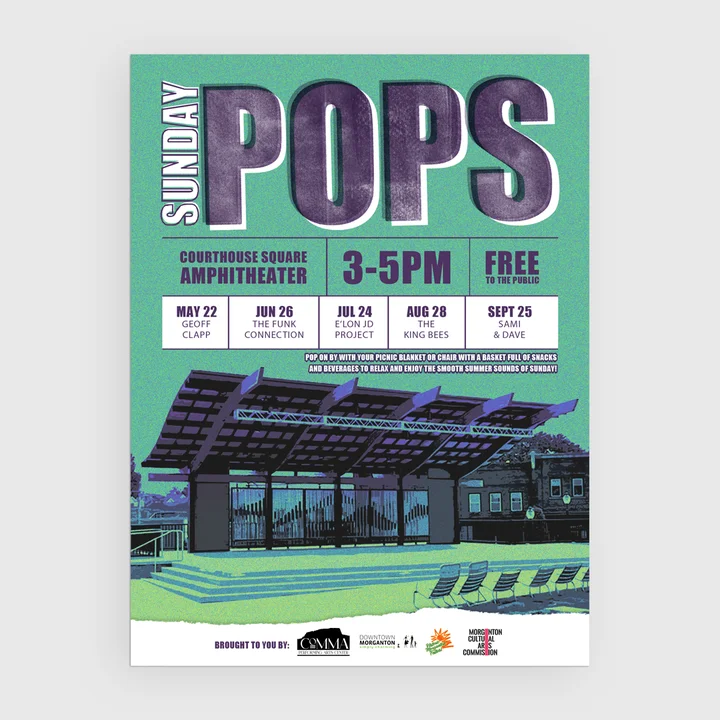Sunday Pops jazz concert poster design