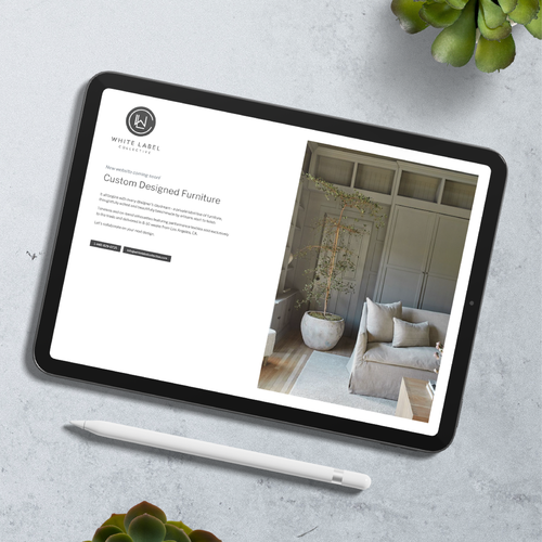 Custom Furniture Website Landing Page - White Label Collective