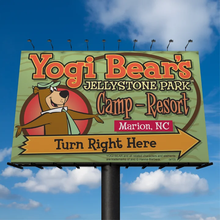 Yogi Bear Family Campground billboard