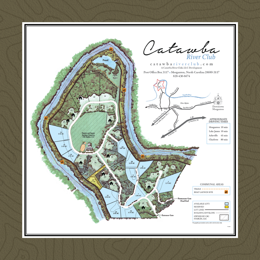 Custom Property Map Design - Catawba River Club