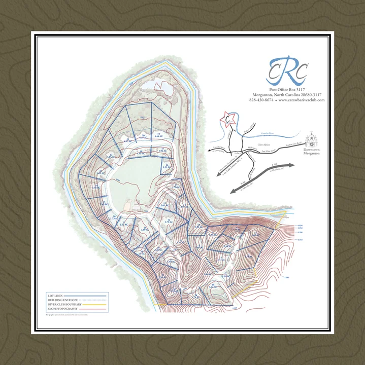 Custom Property Map Design - Catawba River Club