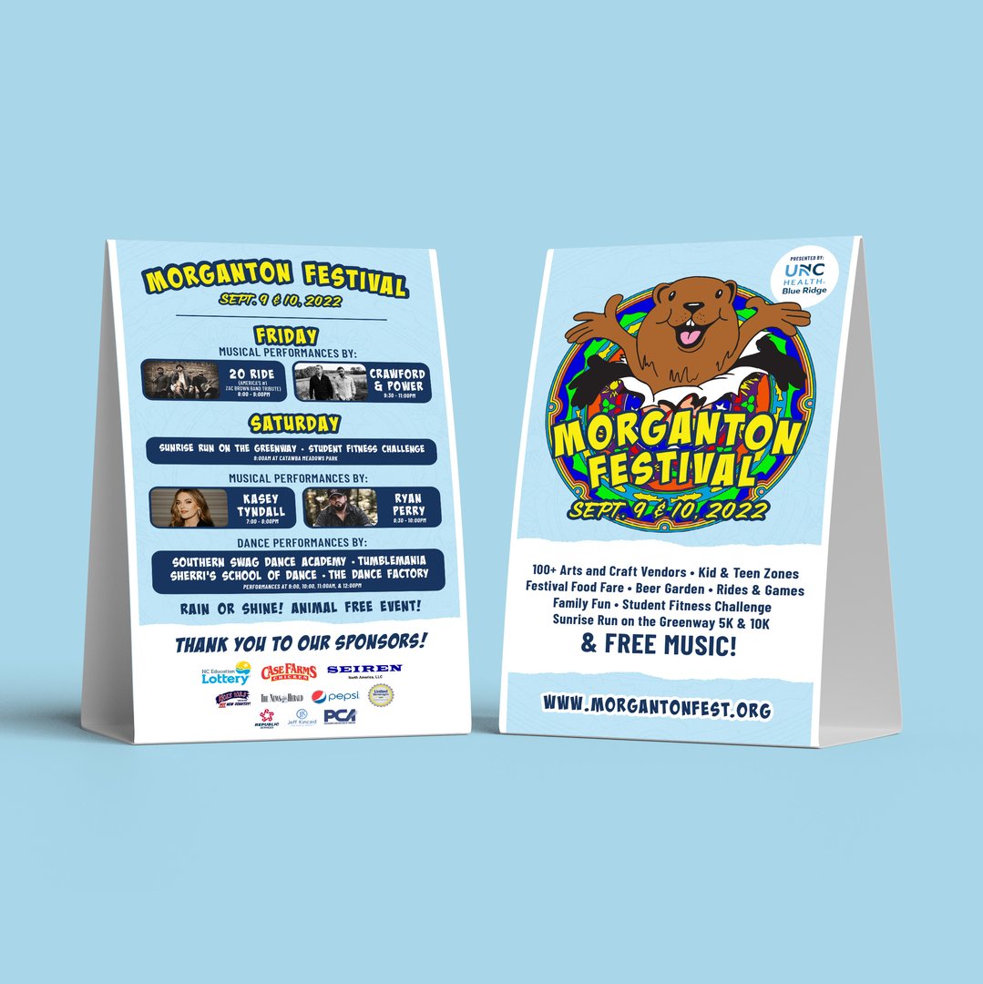 2022 Morganton Festival Table Tents