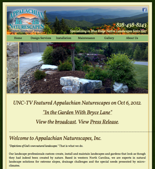 Appalachian Naturescapes profiled on UNC-TV