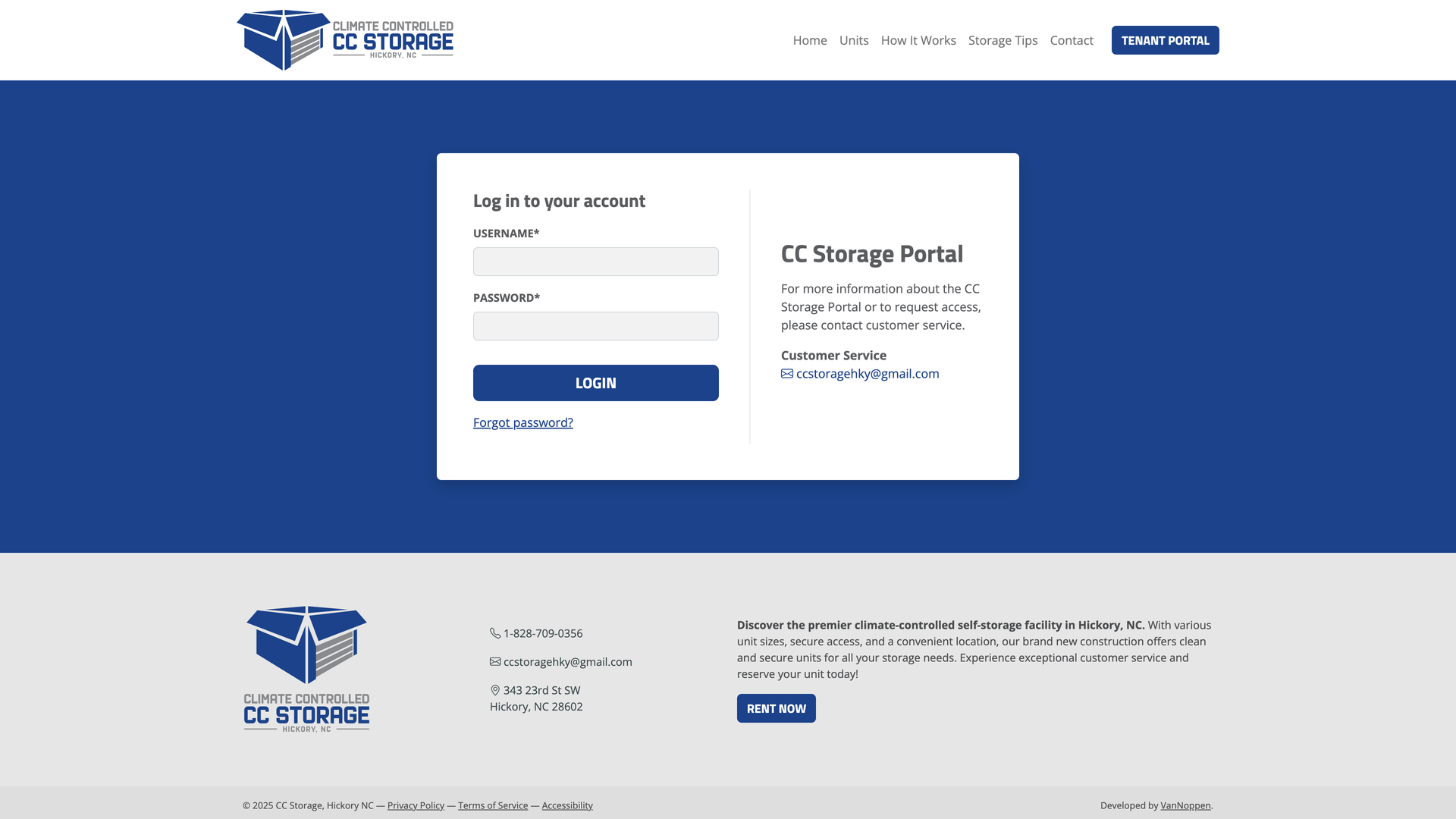 CC Storage Tenant Portal