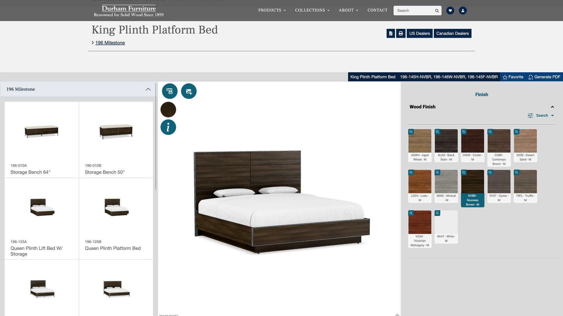 Durham furniture configurator website