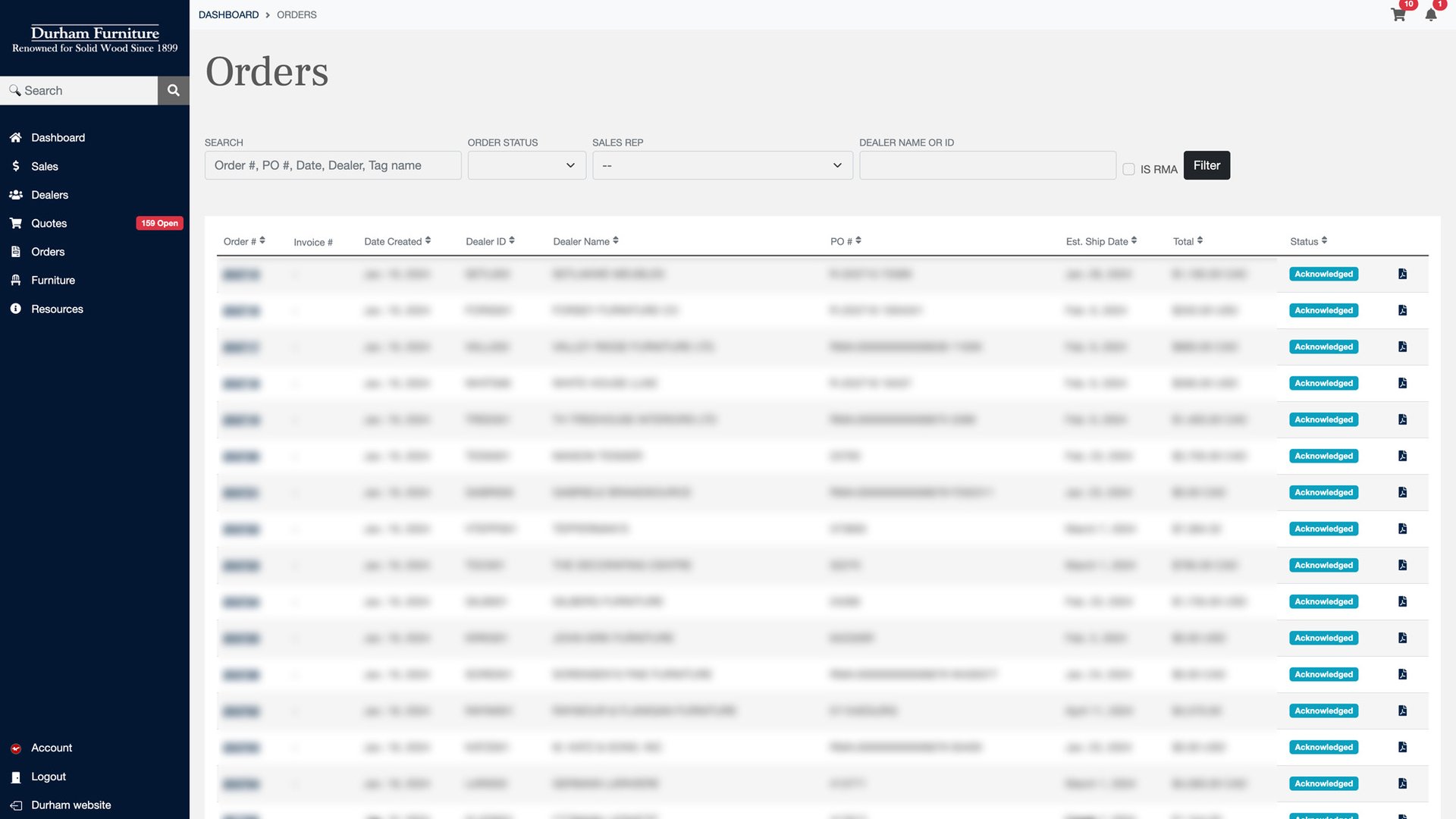 Furniture Portal Order System