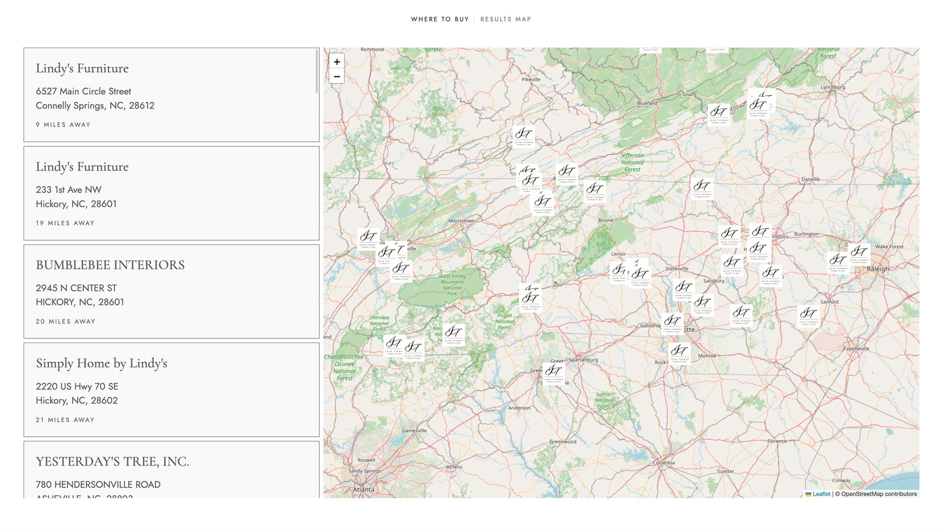 Furniture Store Locator