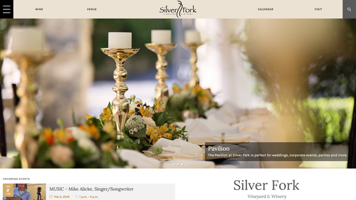 Silver Fork Winery website